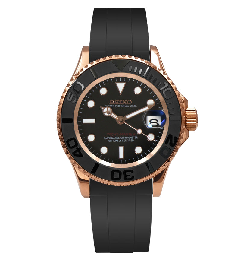 SEIKOMARINE ROSE GOLD BLACK