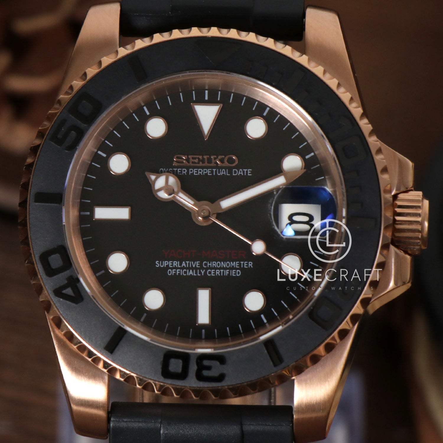 SEIKOMARINE ROSE GOLD - BLACK