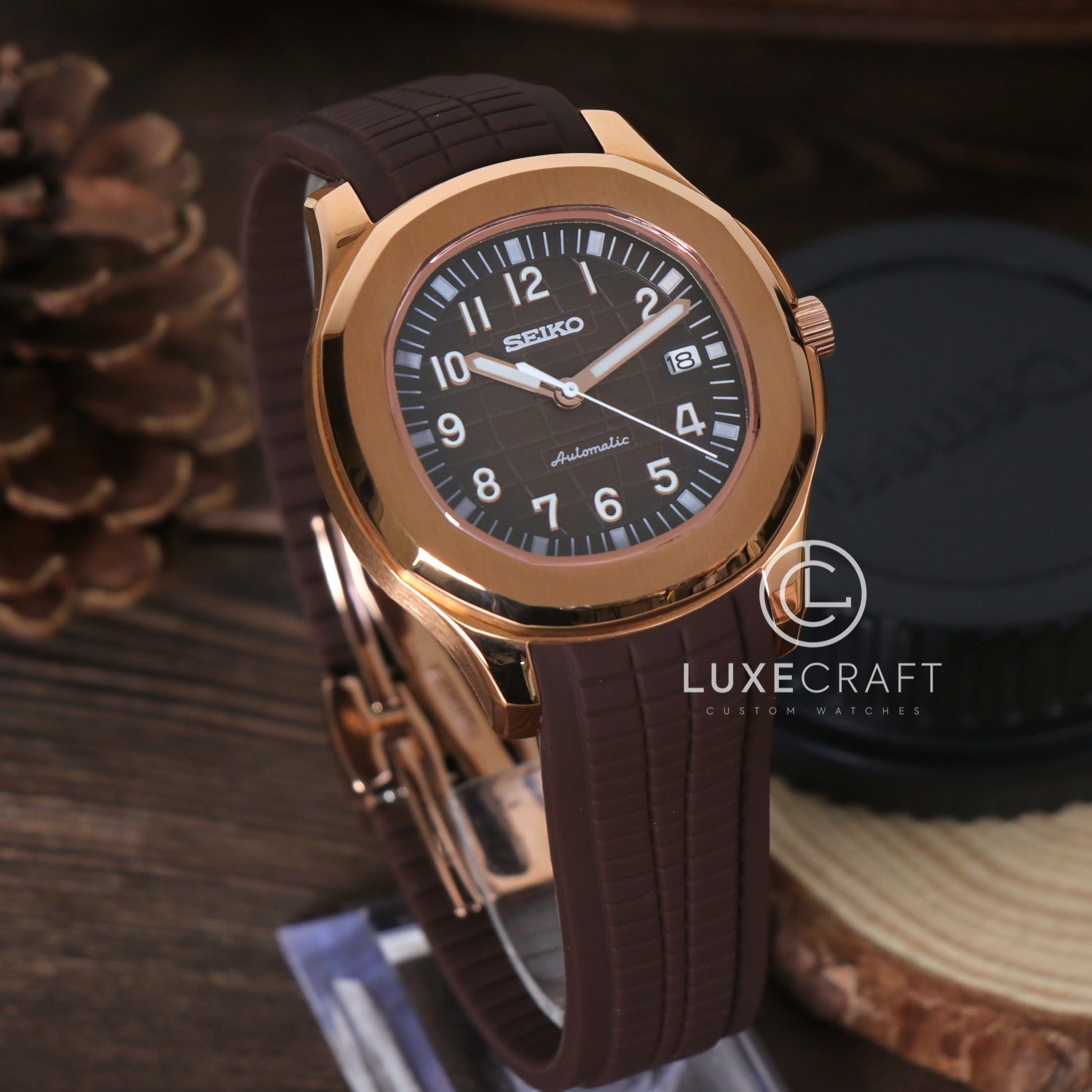 SEIKONAUT BROWN (ROSE GOLD)