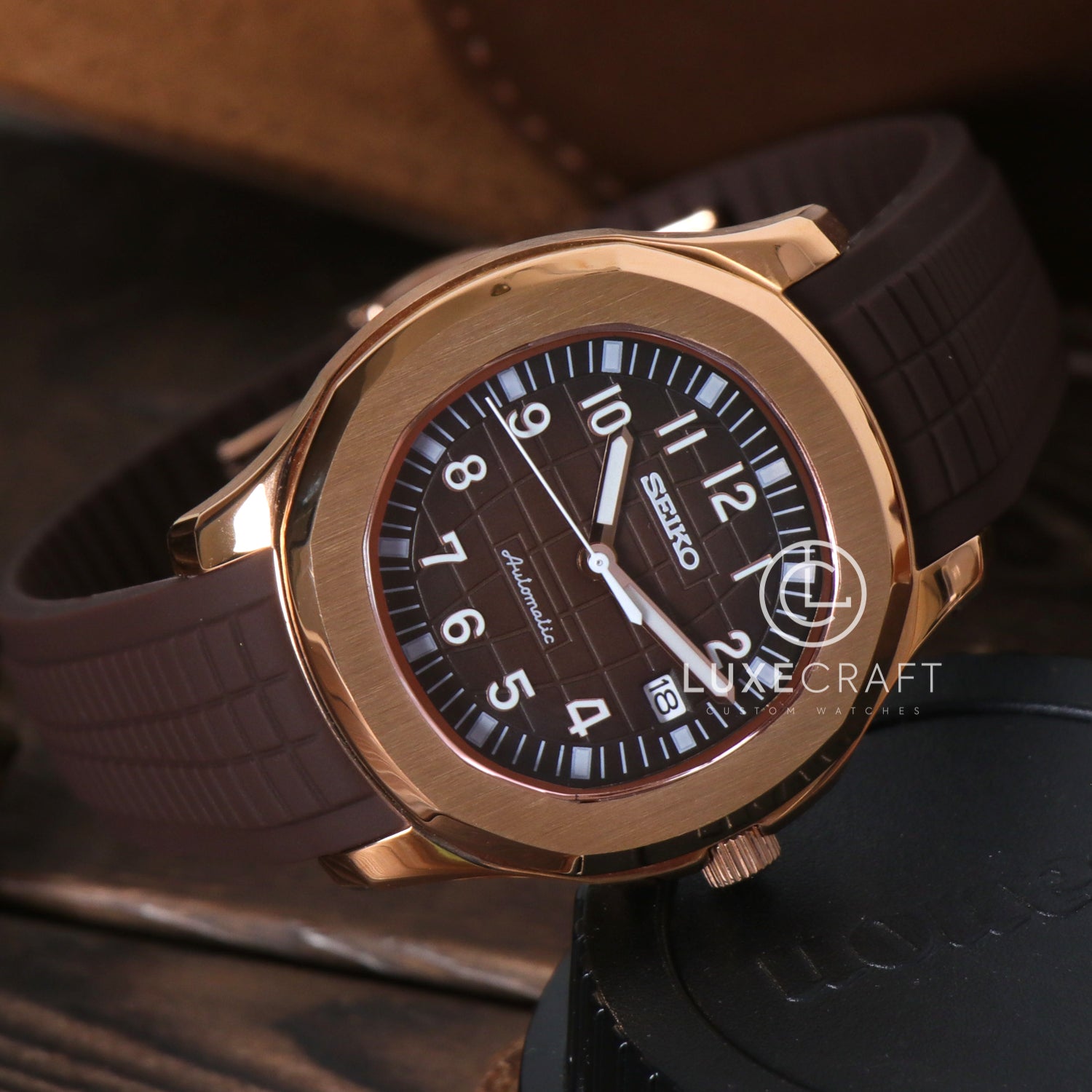 SEIKONAUT BROWN (ROSE GOLD)