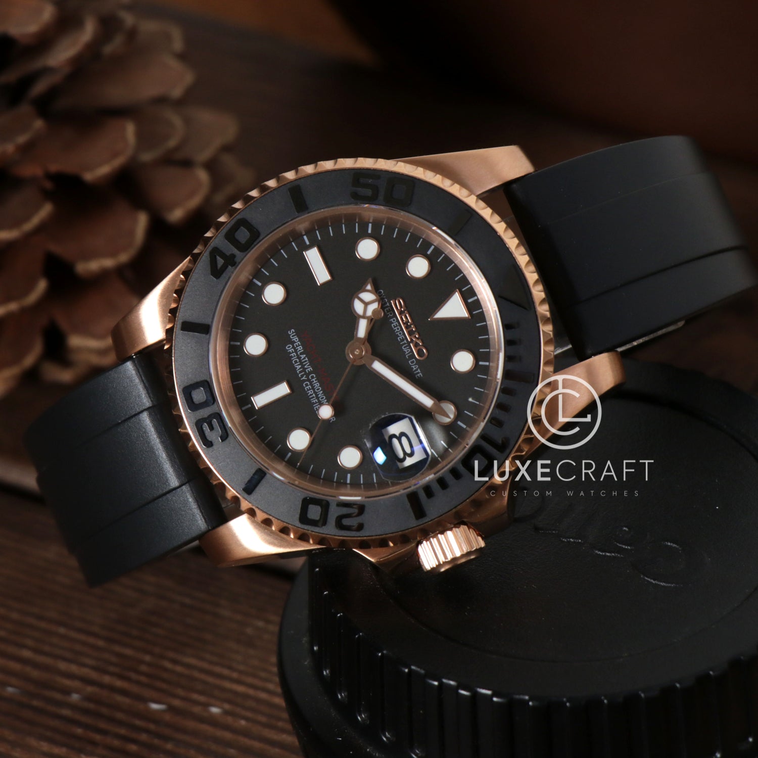 SEIKOMARINE ROSE GOLD - BLACK
