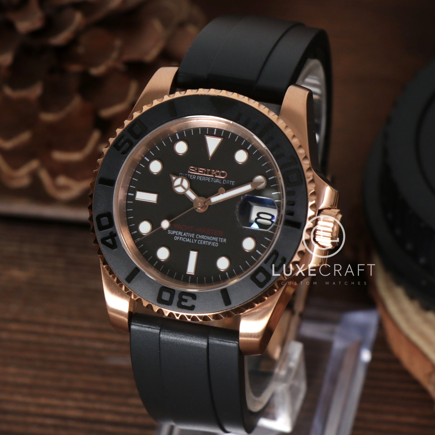 SEIKOMARINE ROSE GOLD - BLACK