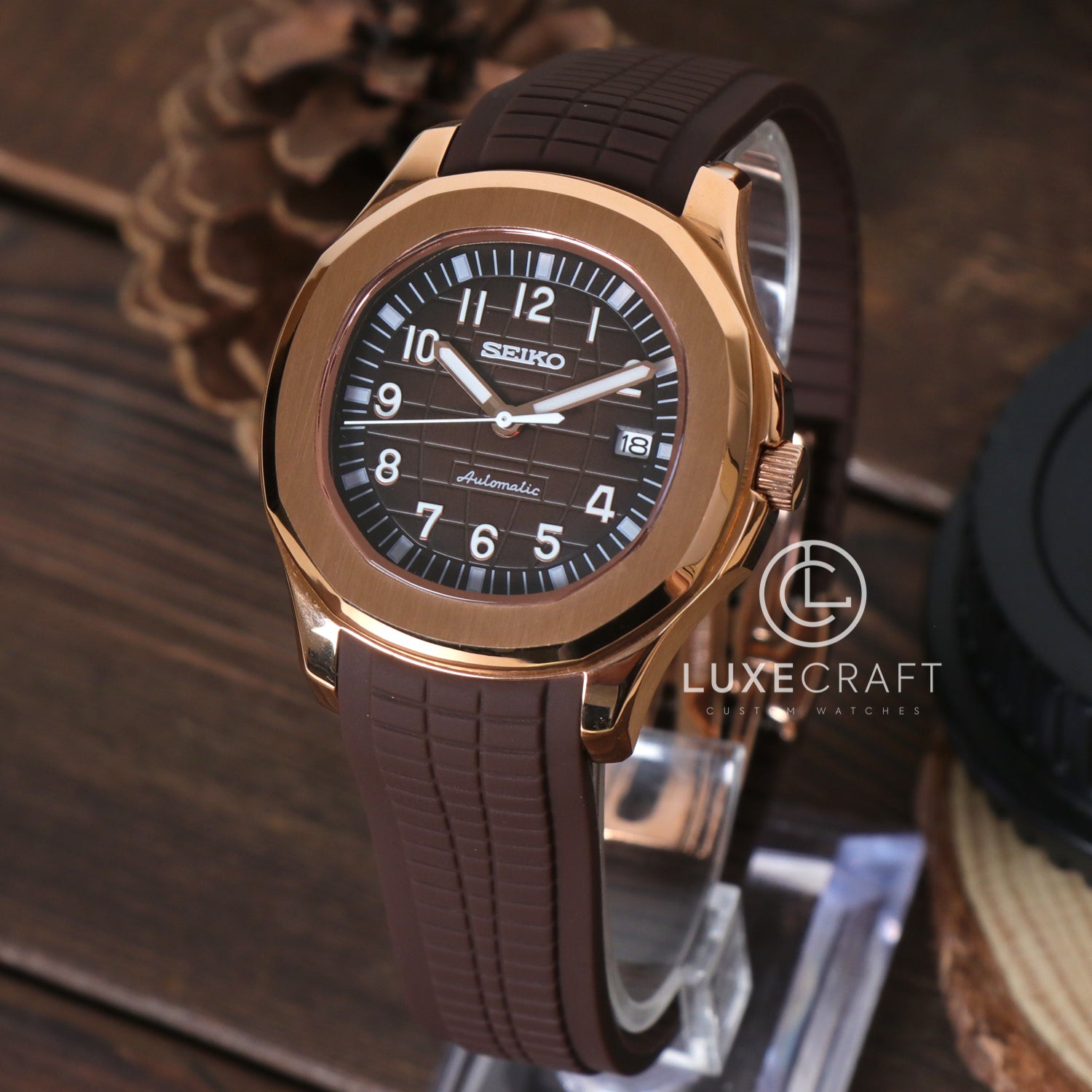 SEIKONAUT BROWN (ROSE GOLD)