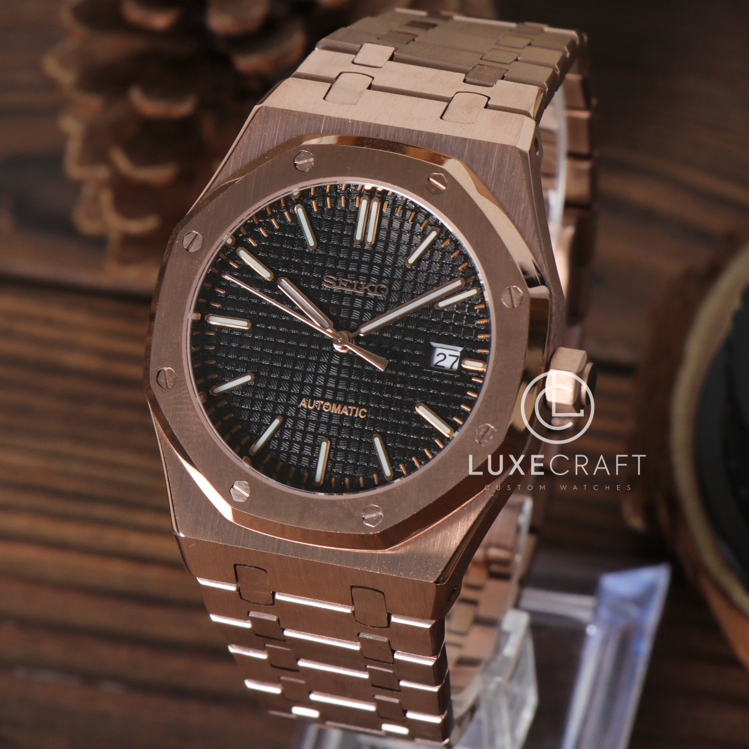 ROYAL SEIKOAK ROSE GOLD BLACK