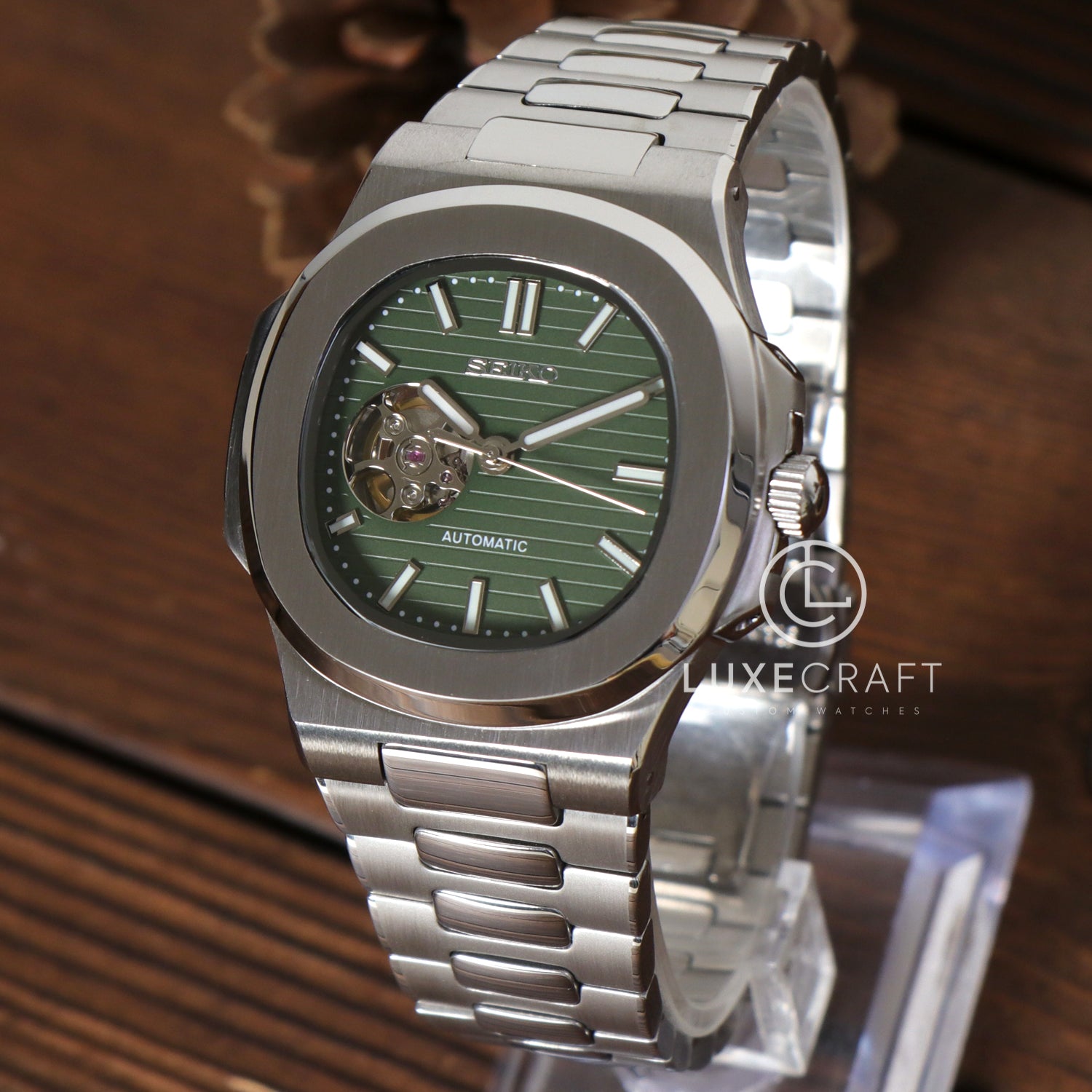 NAUTIKO OLIVE GREEN OPEN MOVEMENT