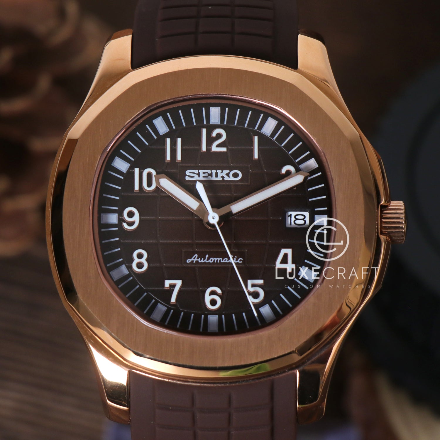 SEIKONAUT BROWN (ROSE GOLD)