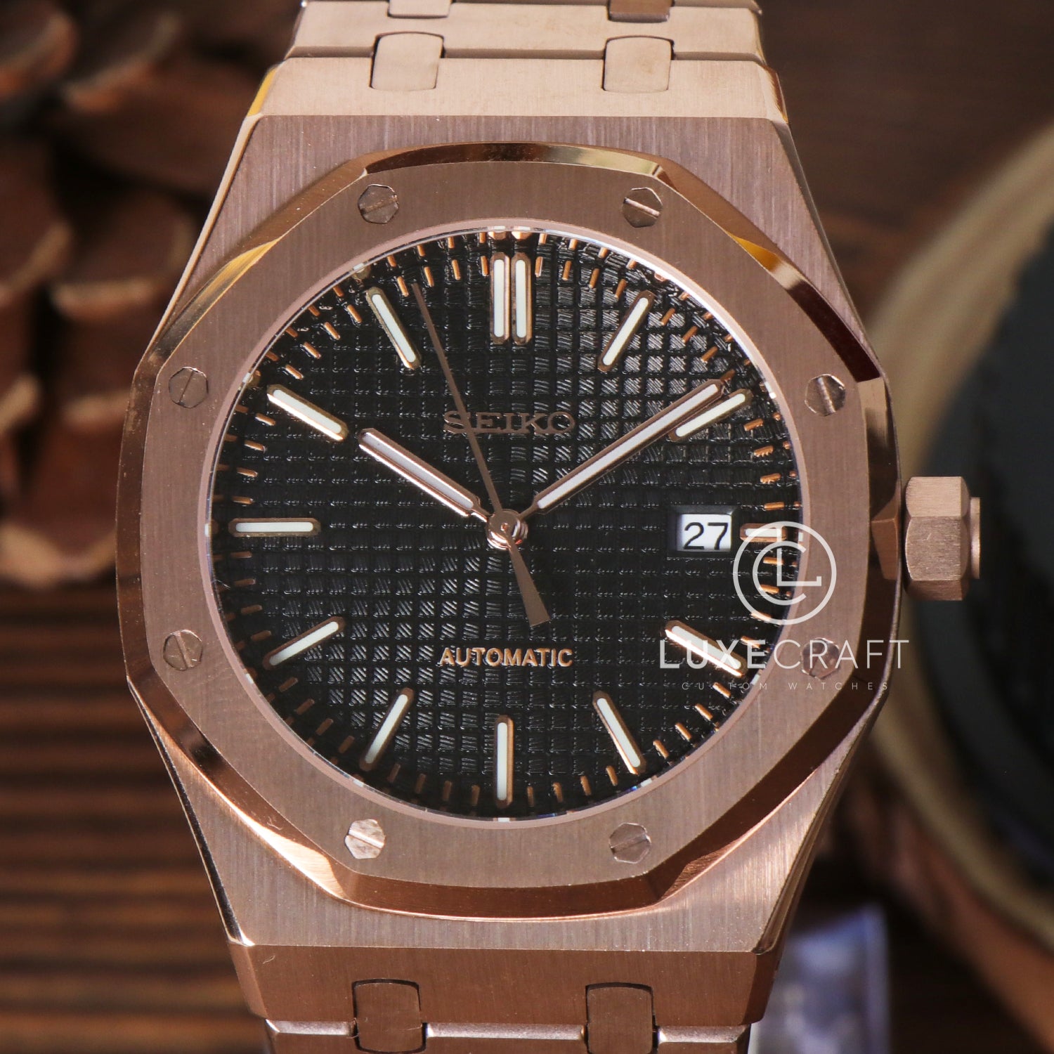 ROYAL SEIKOAK ROSE GOLD BLACK