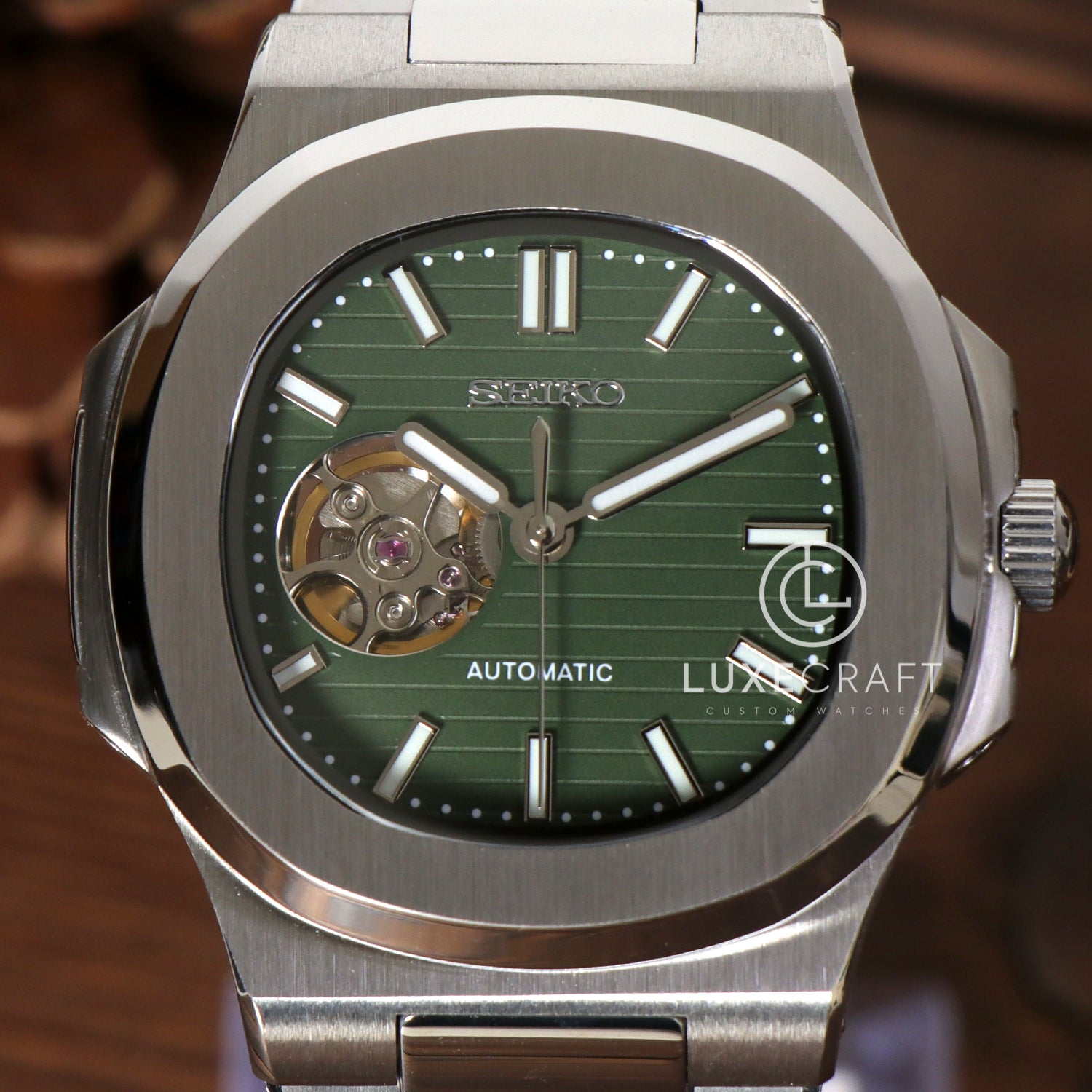 NAUTIKO OLIVE GREEN OPEN MOVEMENT