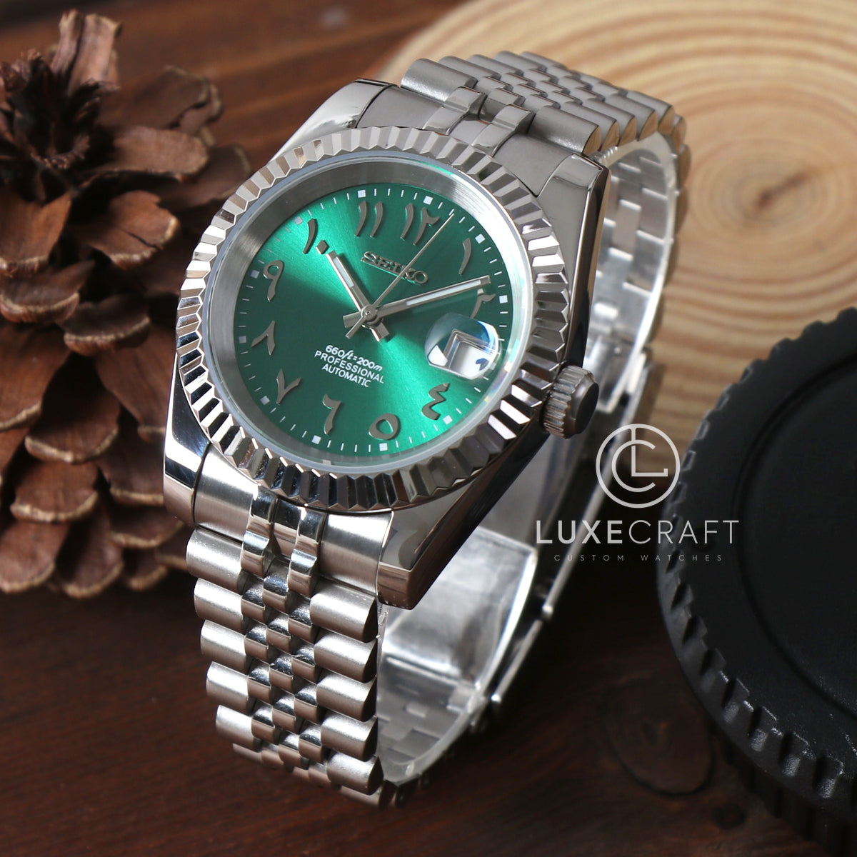 SEIKOJUST ROYAL GREEN ARABIC