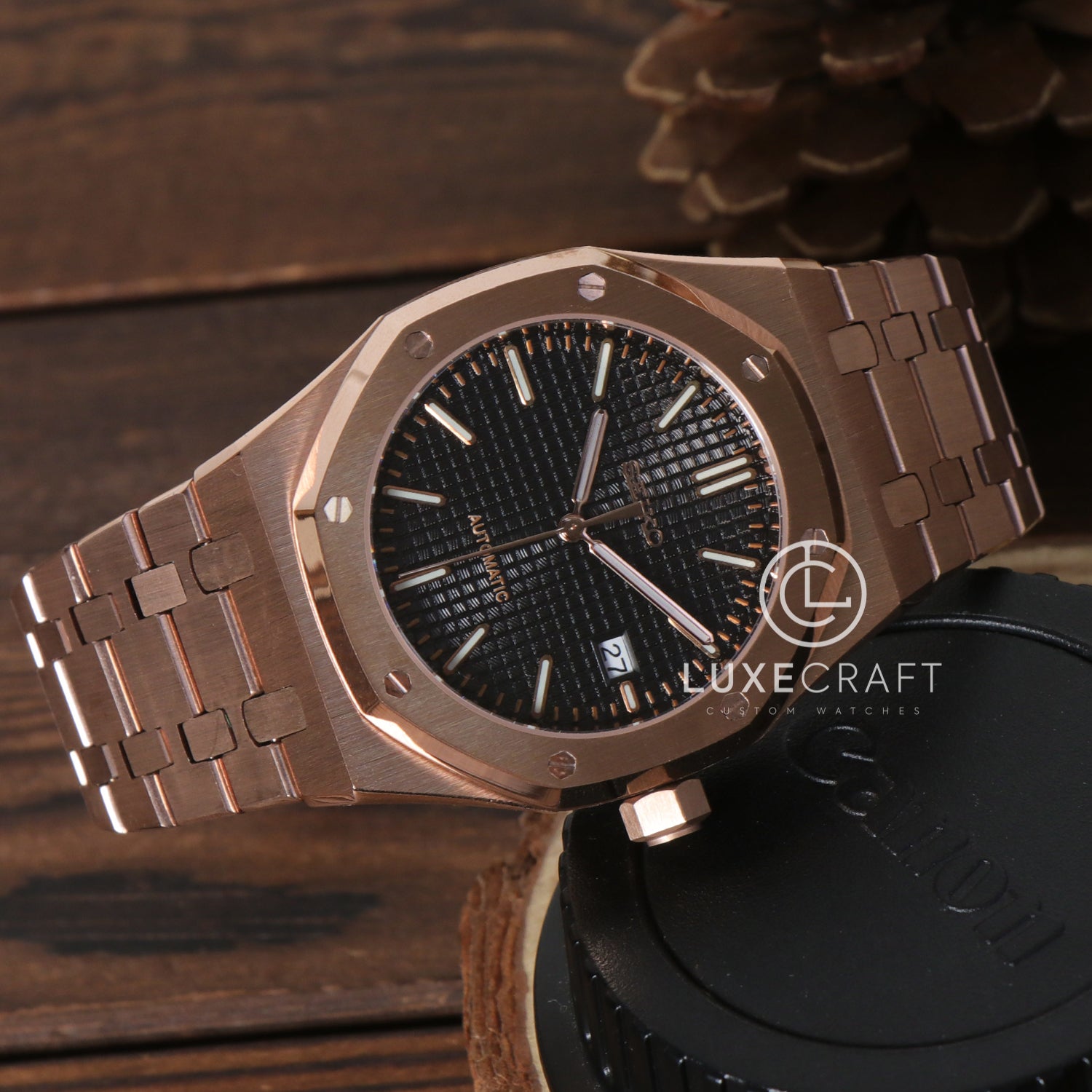 ROYAL SEIKOAK ROSE GOLD BLACK