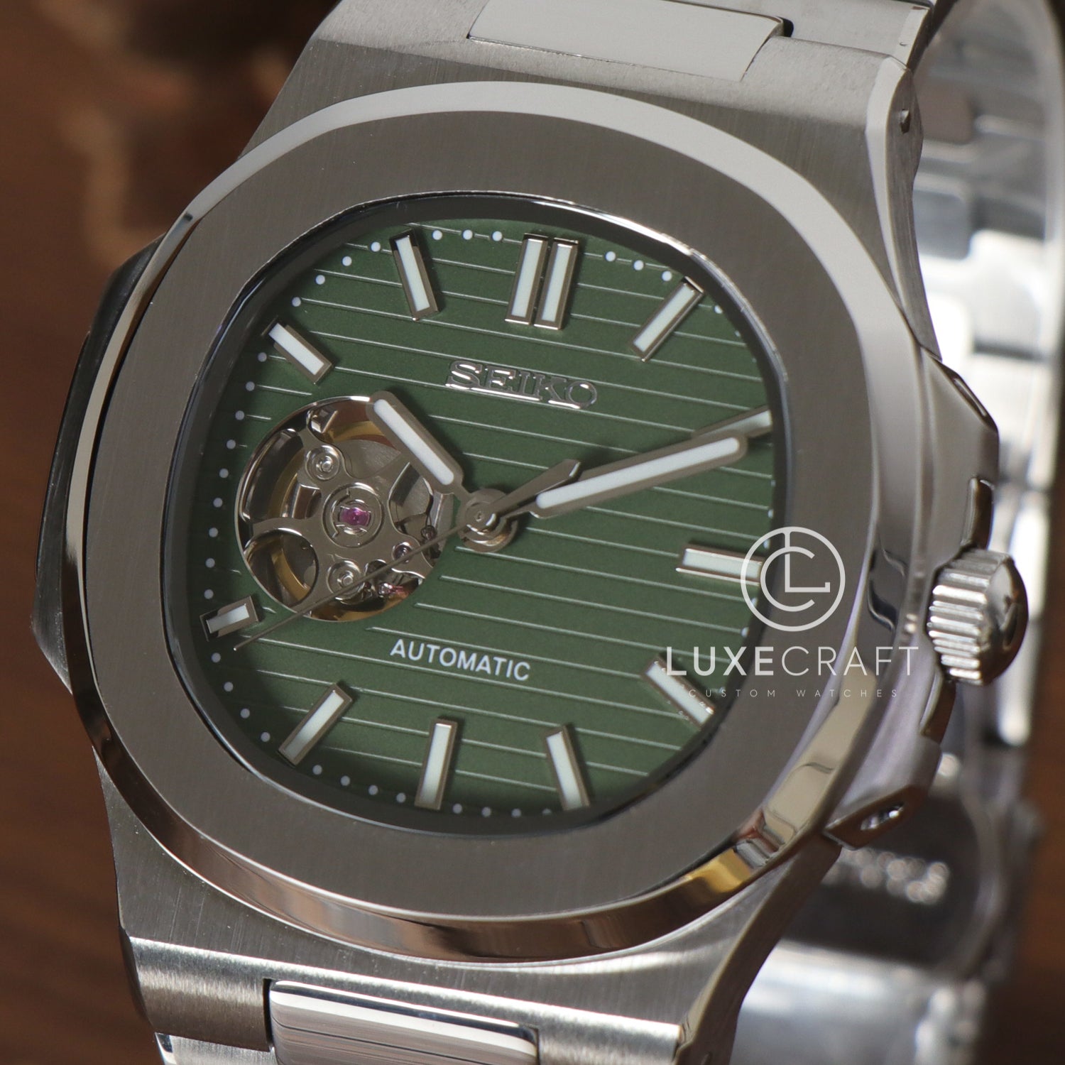 NAUTIKO OLIVE GREEN OPEN MOVEMENT