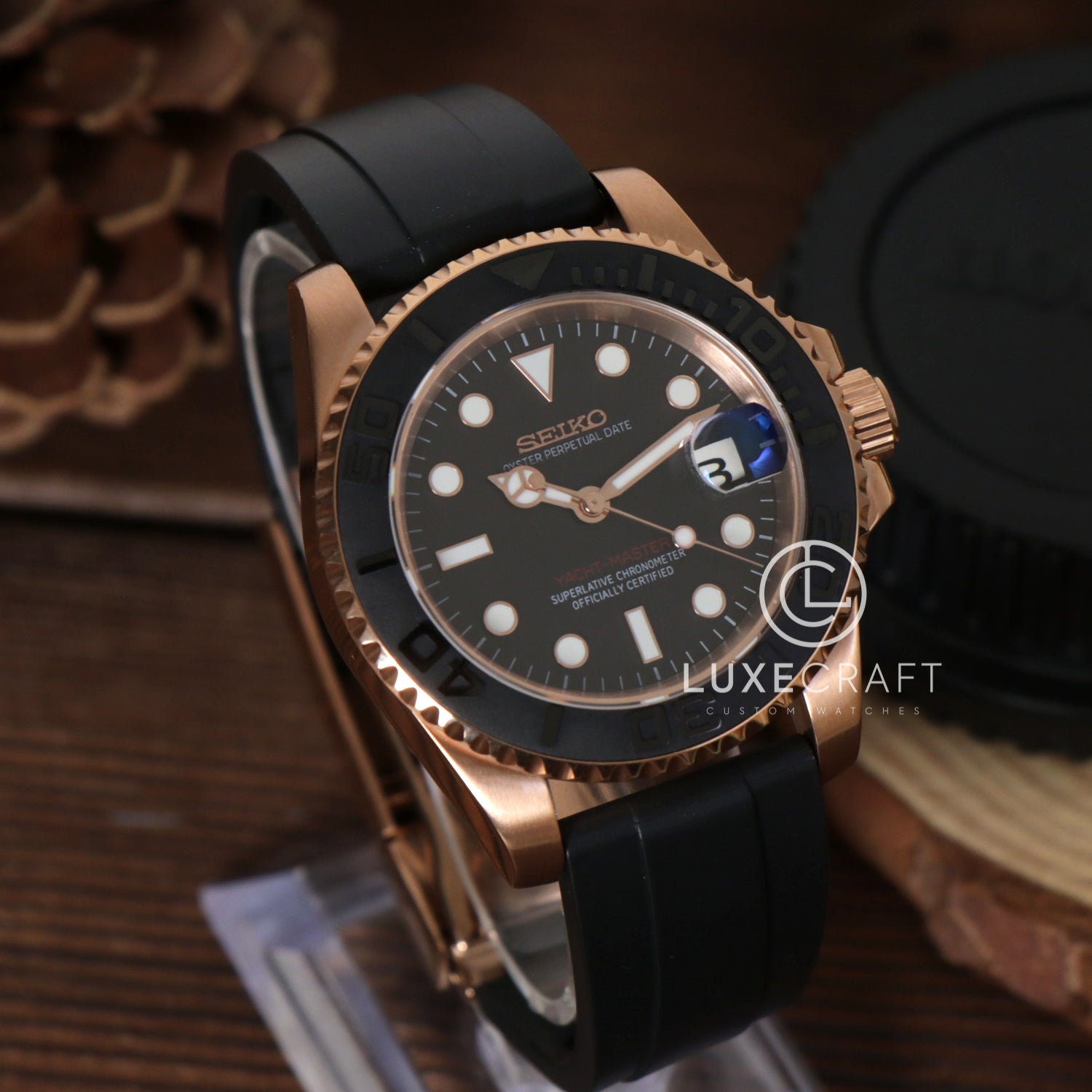 SEIKOMARINE ROSE GOLD - BLACK