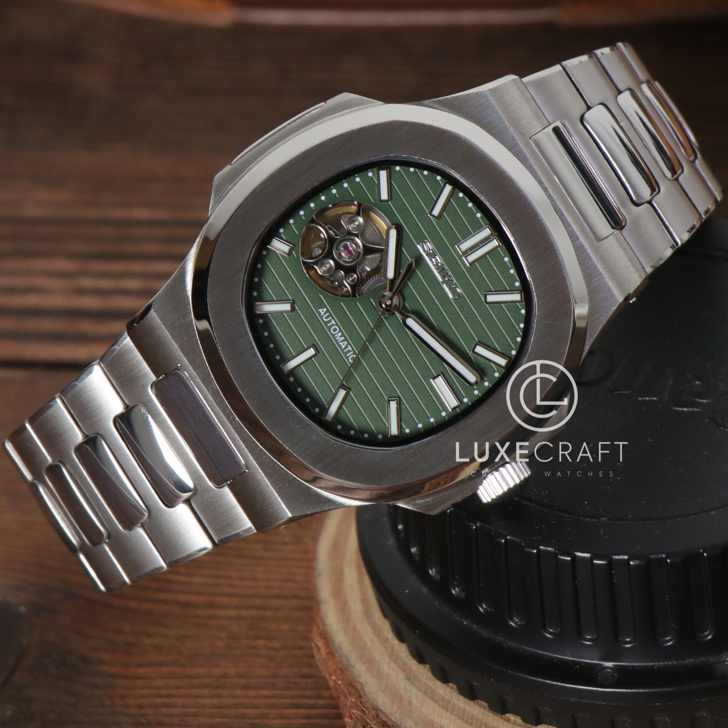 NAUTIKO OLIVE GREEN OPEN MOVEMENT